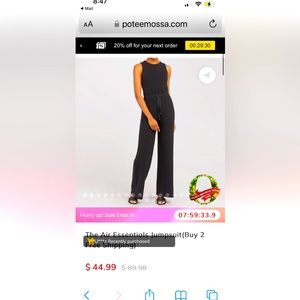 NWOT Black sleeveless jumpsuit still in package